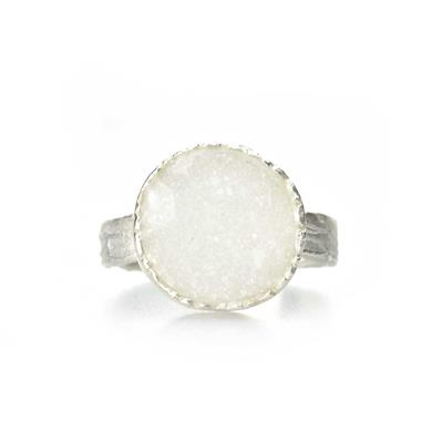 Bague de lait maternel avec grand serti rond - Wim Meeussen Anvers