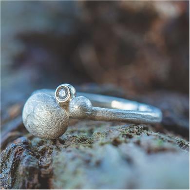 Asring in zilver met detail in goud - Wim Meeussen Antwerpen