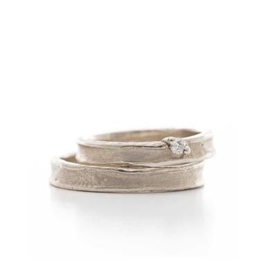 Fine wedding rings in white gold