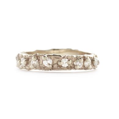 small rough ring with 7 diamonds - Wim Meeussen Antwerp