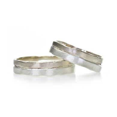 Anneaux en argent et or avec un joint - Wim Meeussen Anvers