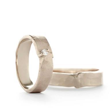 Bague de marriage en or blanc - Wim Meeussen Anvers