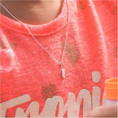 Pendentif enfant argent - Cheval de mer