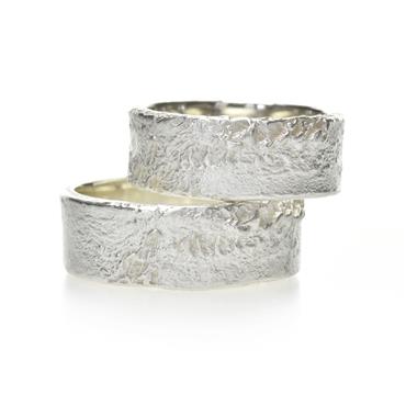 Robust wedding band in silver - Wim Meeussen Antwerp