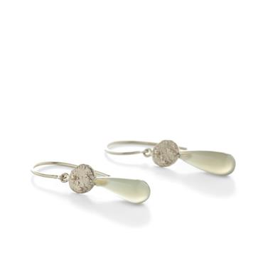 Boucles d'oreilles en or blanc avec quartz fumée - Wim Meeussen Anvers