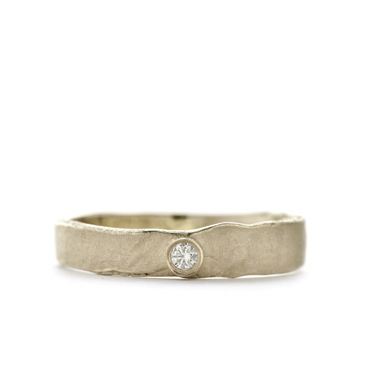 Simple White gold engagement ring - Wim Meeussen Antwerp