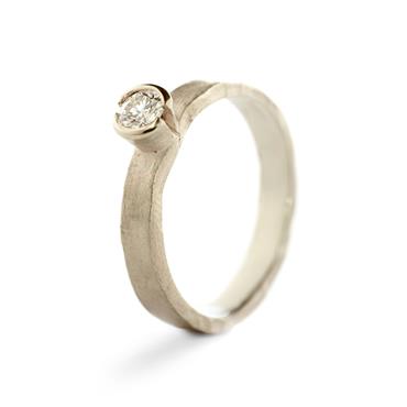 Engagement ring with split setting - Wim Meeussen Antwerp