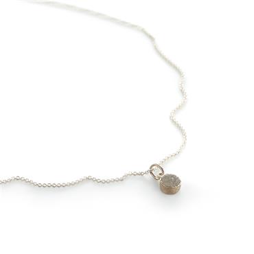 Pendentif en or blanc avec agate - Wim Meeussen Anvers