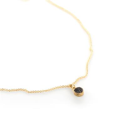 Hanger in geel goud met agaat - Wim Meeussen Antwerpen