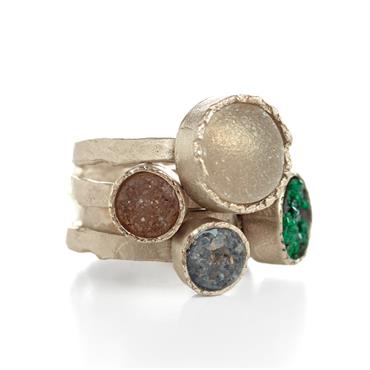 Rings with agate - Wim Meeussen Antwerp