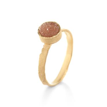 Ring with mini agate - Wim Meeussen Antwerp